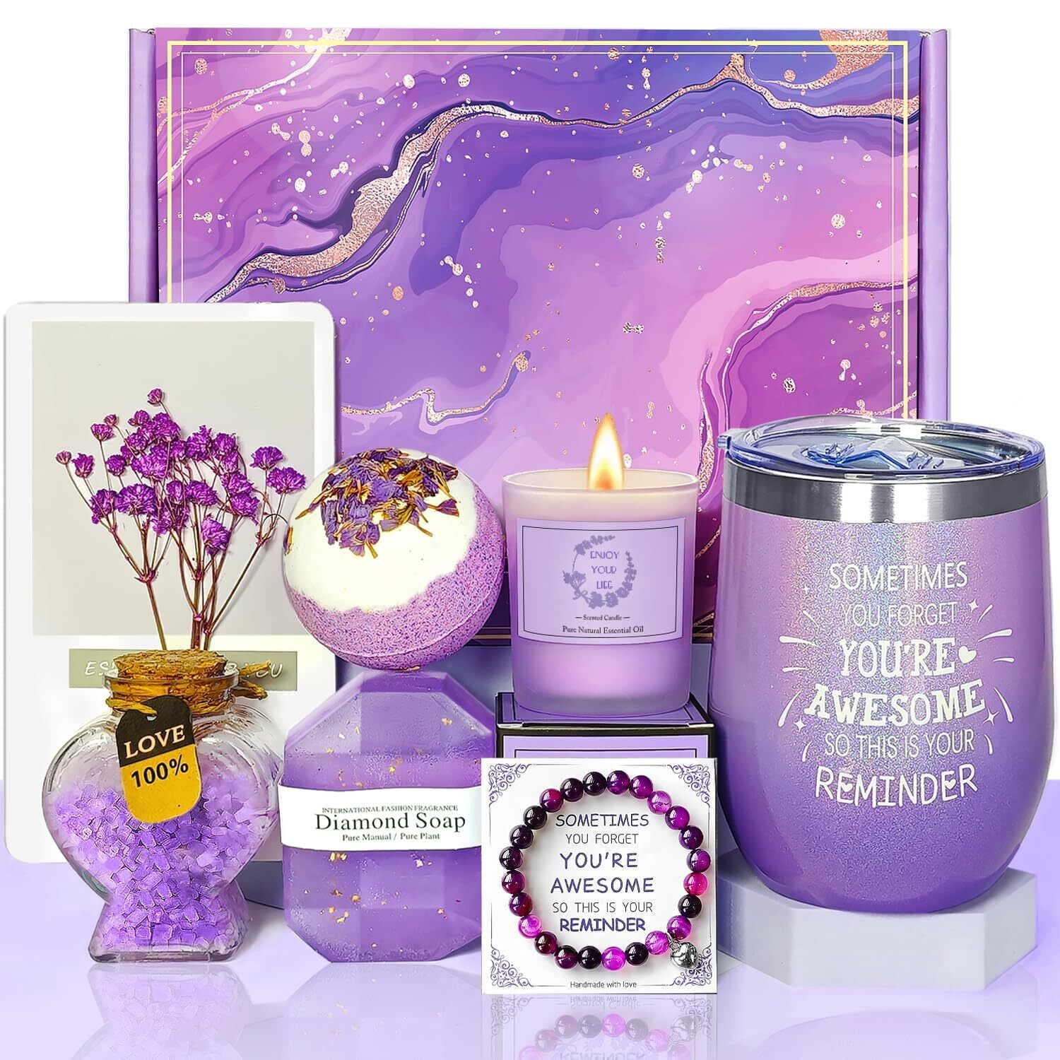 Gifts for Women Mom Wife Girlfriend Sister Her, Happy Birthday Gifts Basket F...