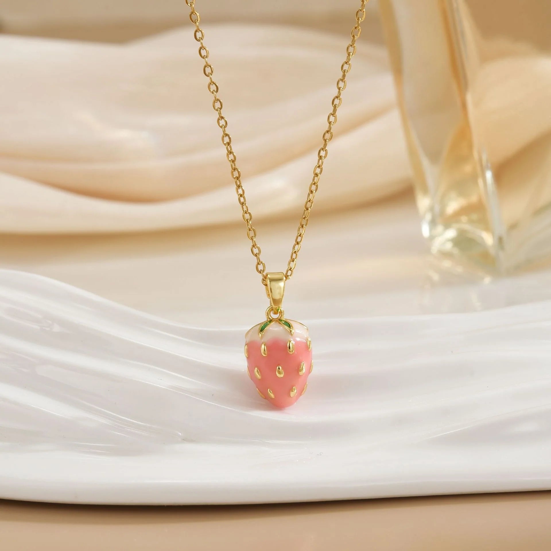 Women Fashion Strawberry Cute Necklace